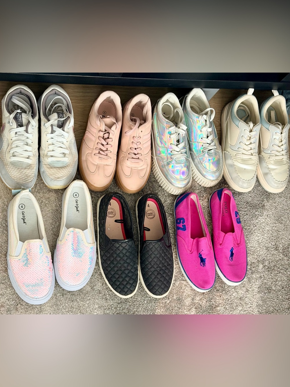 7 pair Kids Sneakers Bundle| Size 4